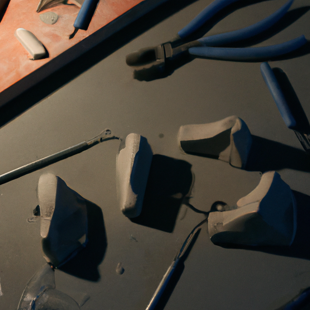 Worktable at GrayValley Clay studio with polymer clay colors, sculpting tools, and a clean minimal setup